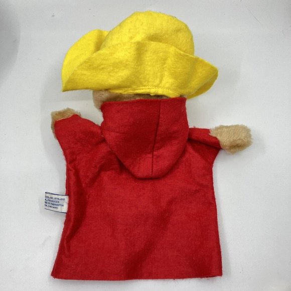 Vintage Paddington Bear  Hand Puppet Plush Sears Red Coat and Yellow Hat - Picture 8 of 10
